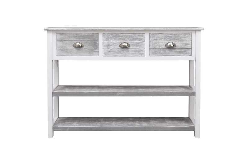 beBasic Skänk antikgrå 108x30x76 cm massivt kejsarträ - Grey - Sideboard & skänk