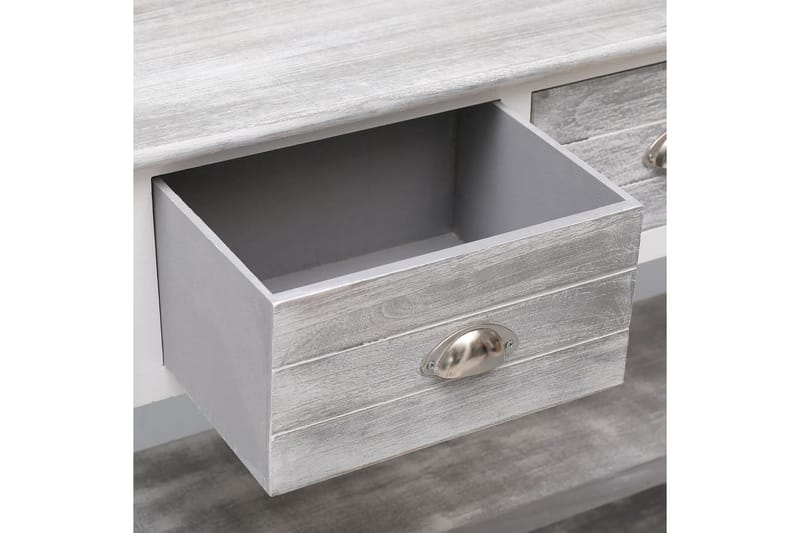 beBasic Skänk antikgrå 108x30x76 cm massivt kejsarträ - Grey - Sideboard & skänk