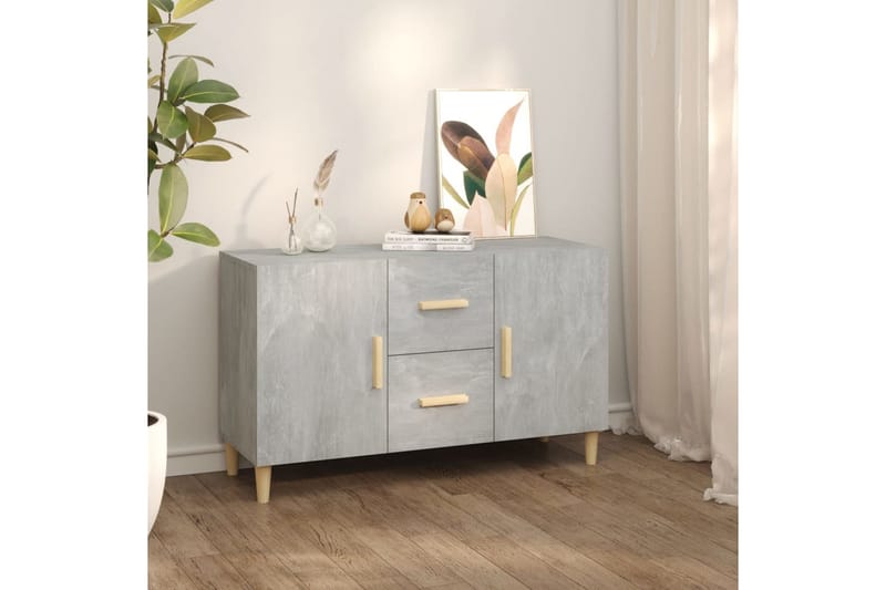 beBasic Skänk betonggrå 100x36x60 cm konstruerat trä - Grey - Sideboard & skänk