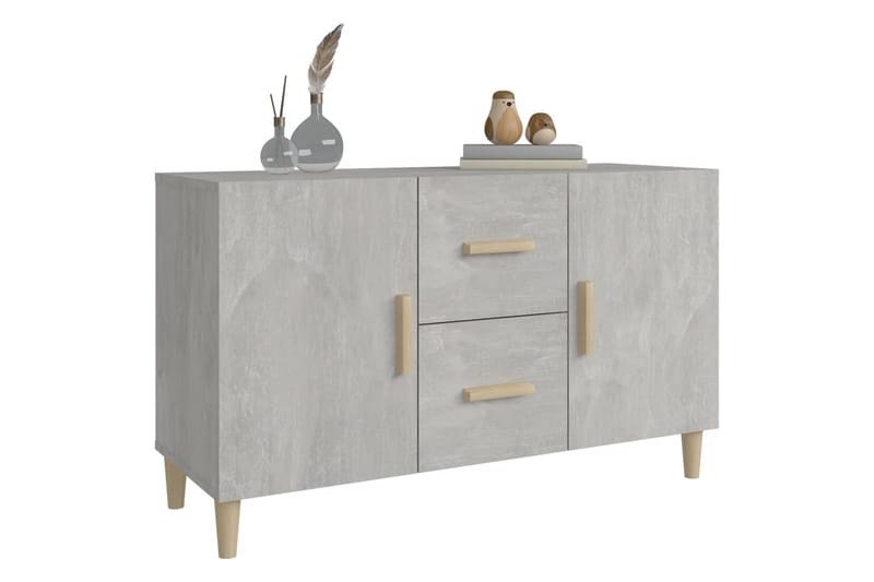 beBasic Skänk betonggrå 100x36x60 cm konstruerat trä - Grey - Sideboard & skänk