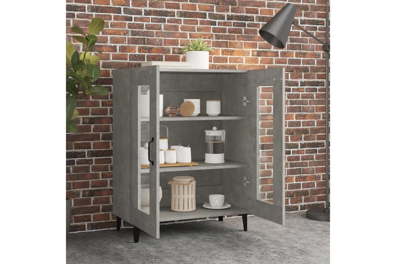 beBasic Skänk betonggrå 69,5x34x90 cm konstruerat trä - Grey - Sideboard & skänk