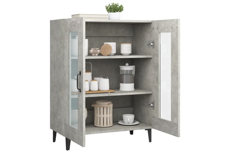 beBasic Skänk betonggrå 69,5x34x90 cm konstruerat trä - Grey - Sideboard & skänk