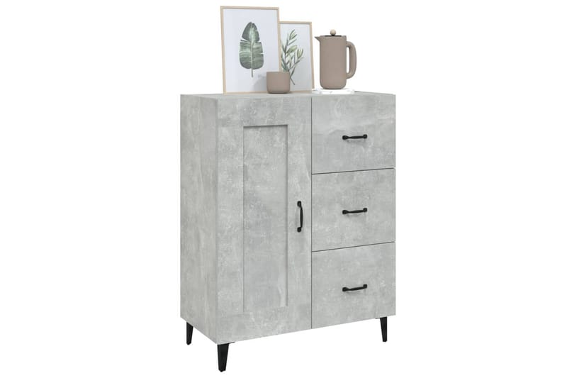 beBasic Skänk betonggrå 69,5x34x90 cm konstruerat trä - Grey - Sideboard & skänk