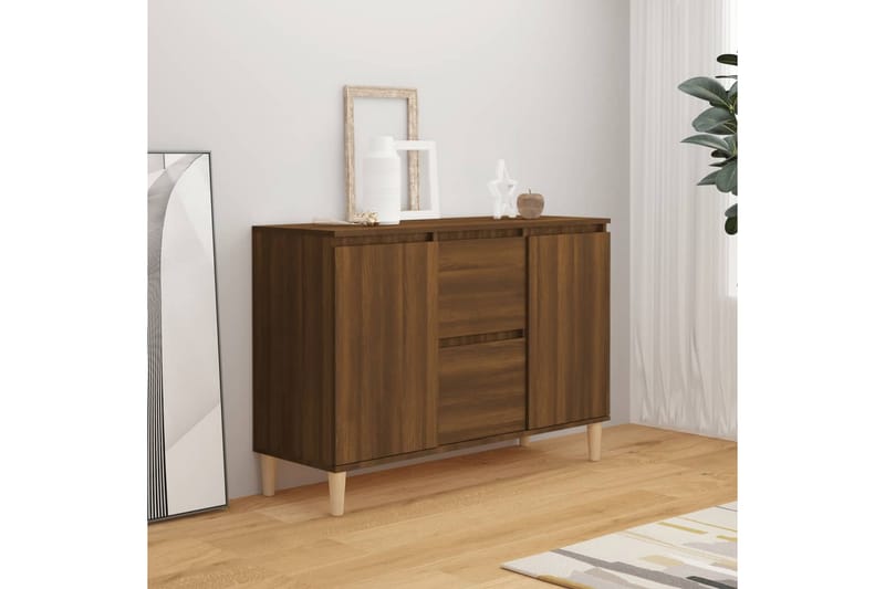 beBasic Skänk brun ek 103,5x35x70 cm konstruerat trä - Brown - Sideboard & skänk