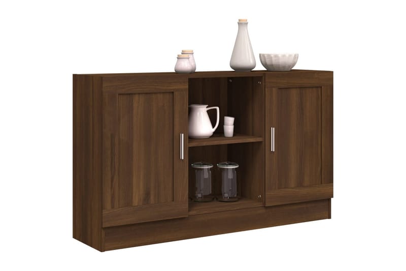 beBasic Skänk brun ek 120x30,5x70 cm konstruerat trä - Brown - Sideboard & skänk