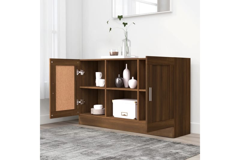 beBasic Skänk brun ek 120x30,5x70 cm konstruerat trä - Brown - Sideboard & skänk