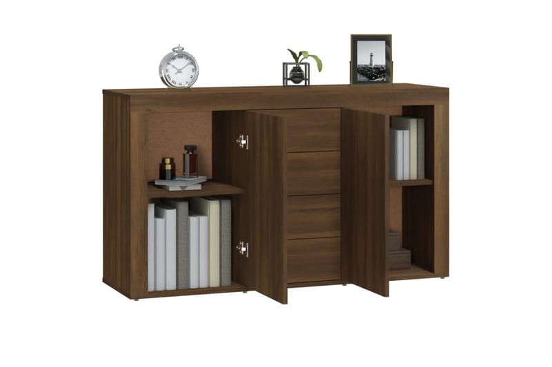 beBasic Skänk brun ek 120x36x69 cm konstruerat trä - Brown - Sideboard & skänk