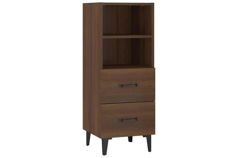 beBasic Skänk brun ek 34,5x34x90 cm konstruerat trä - Brown - Sideboard & skänk