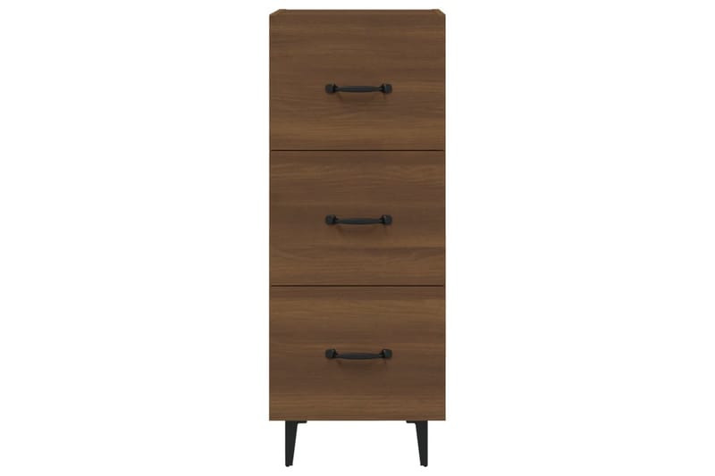 beBasic Skänk brun ek 34,5x34x90 cm konstruerat trä - Brown - Sideboard & skänk