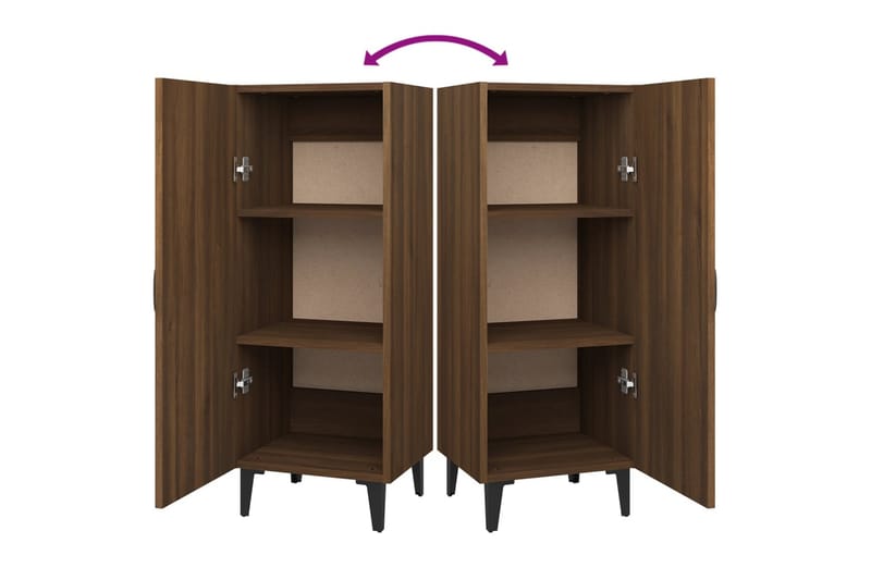 beBasic Skänk brun ek 34,5x34x90 cm konstruerat trä - Brown - Förvaring - Förvaringsmöbler - Sideboard & skänk