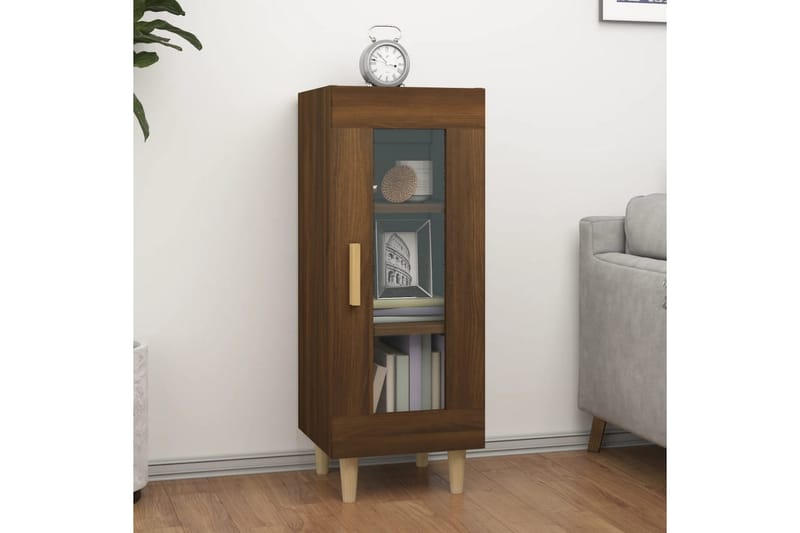beBasic Skänk brun ek 34,5x34x90 cm konstruerat trä - Brown - Förvaring - Förvaringsmöbler - Sideboard & skänk