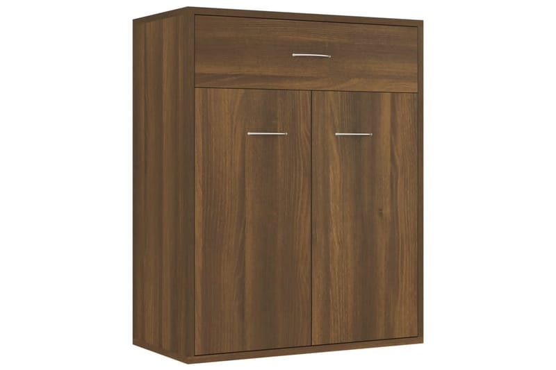 beBasic Skänk brun ek 60x30x75 cm konstruerat trä - Brown - Sideboard & skänk