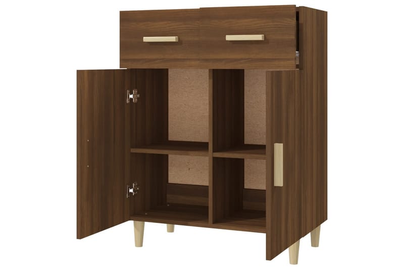 beBasic Skänk brun ek 69,5x34x89 cm konstruerat trä - Brown - Sideboard & skänk