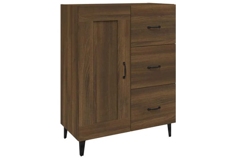 beBasic Skänk brun ek 69,5x34x90 cm konstruerat trä - Brown - Sideboard & skänk