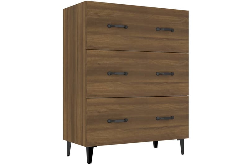 beBasic Skänk brun ek 69,5x34x90 cm konstruerat trä - Brown - Sideboard & skänk