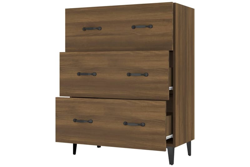 beBasic Skänk brun ek 69,5x34x90 cm konstruerat trä - Brown - Förvaring - Förvaringsmöbler - Sideboard & skänk