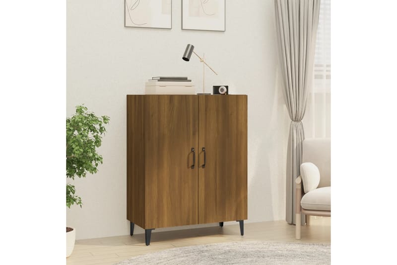 beBasic Skänk brun ek 70x34x90 cm konstruerat trä - Brown - Sideboard & skänk