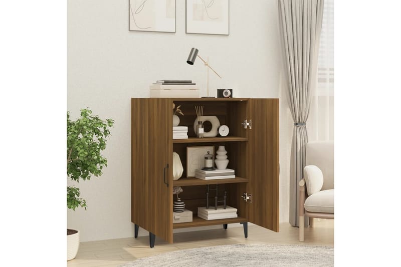 beBasic Skänk brun ek 70x34x90 cm konstruerat trä - Brown - Sideboard & skänk