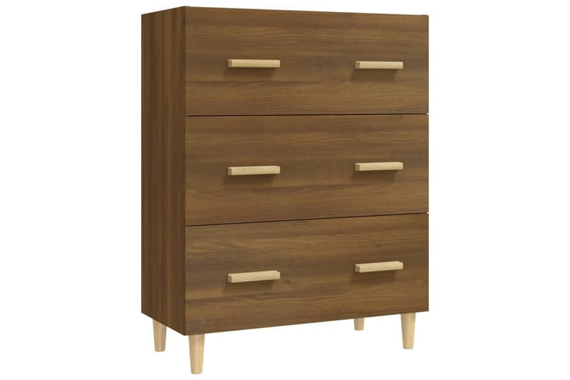 beBasic Skänk brun ek 70x34x90 cm konstruerat trä - Brown - Sideboard & skänk