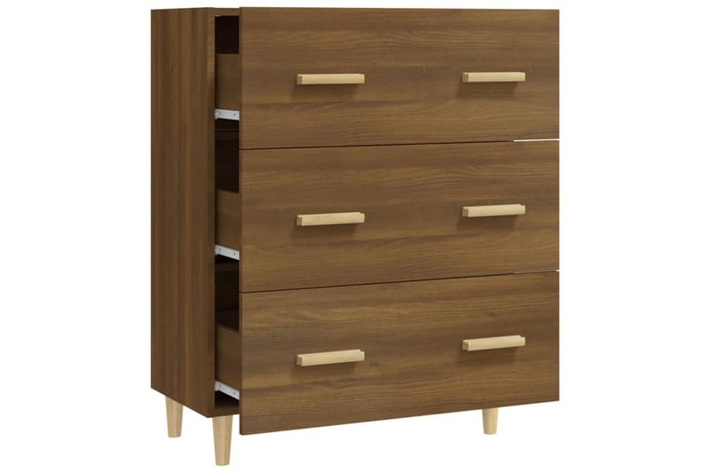 beBasic Skänk brun ek 70x34x90 cm konstruerat trä - Brown - Förvaring - Förvaringsmöbler - Sideboard & skänk