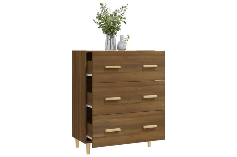 beBasic Skänk brun ek 70x34x90 cm konstruerat trä - Brown - Förvaring - Förvaringsmöbler - Sideboard & skänk