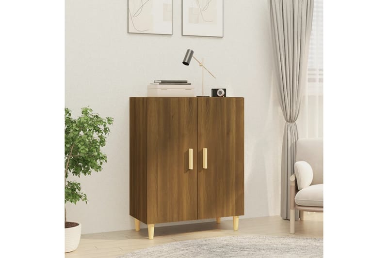 beBasic Skänk brun ek 70x34x90 cm konstruerat trä - Brown - Förvaring - Förvaringsmöbler - Sideboard & skänk