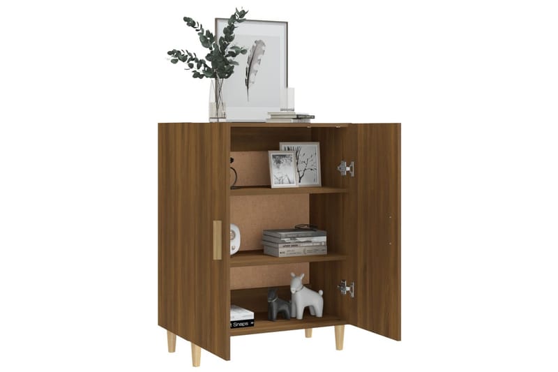 beBasic Skänk brun ek 70x34x90 cm konstruerat trä - Brown - Sideboard & skänk