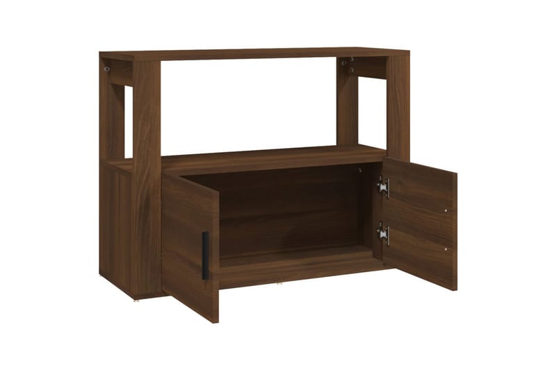 beBasic Skänk brun ek 80x30x60 cm konstruerat trä - Brown - Förvaring - Förvaringsmöbler - Sideboard & skänk