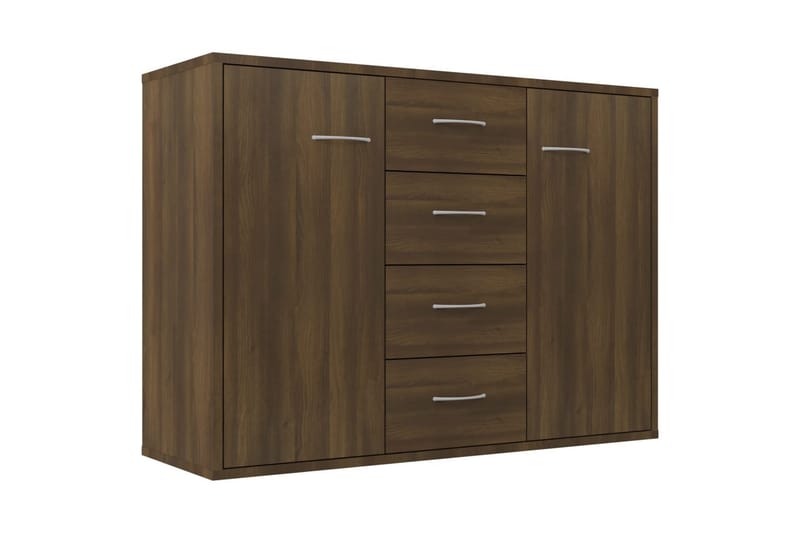 beBasic Skänk brun ek 88x30x65 cm konstruerat trä - Brown - Sideboard & skänk