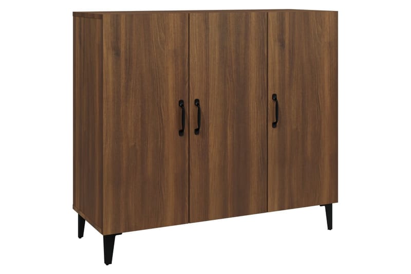 beBasic Skänk brun ek 90x34x80 cm konstruerat trä - Brown - Sideboard & skänk