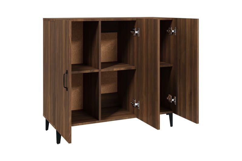 beBasic Skänk brun ek 90x34x80 cm konstruerat trä - Brown - Förvaring - Förvaringsmöbler - Sideboard & skänk