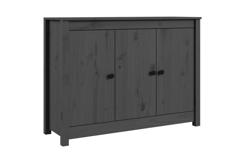 beBasic Skänk grå 100x35x74 cm massiv furu - Grey - Sideboard & skänk