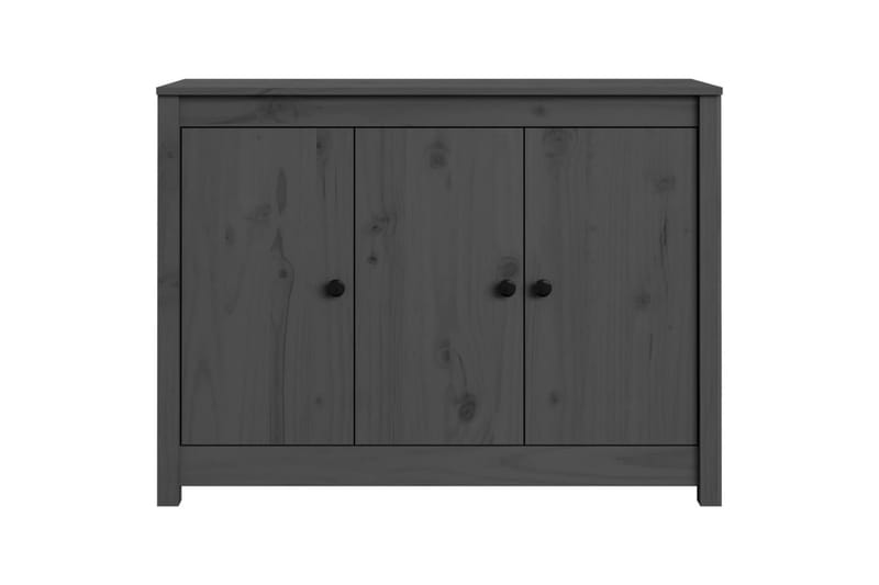 beBasic Skänk grå 100x35x74 cm massiv furu - Grey - Sideboard & skänk