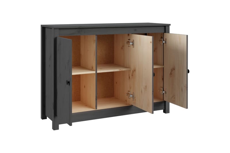 beBasic Skänk grå 100x35x74 cm massiv furu - Grey - Förvaring - Förvaringsmöbler - Sideboard & skänk