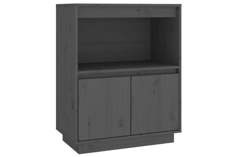 beBasic Skänk grå 60x34x75 cm massiv furu - Grey - Sideboard & skänk