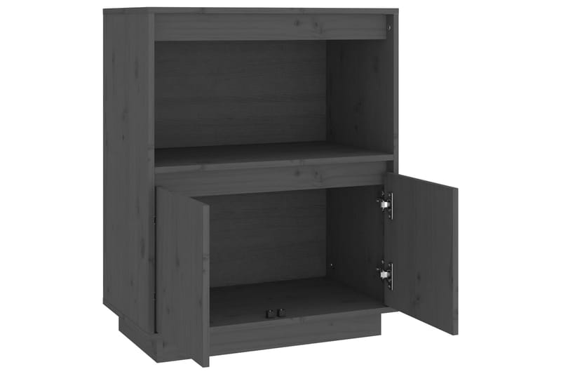 beBasic Skänk grå 60x34x75 cm massiv furu - Grey - Förvaring - Förvaringsmöbler - Sideboard & skänk