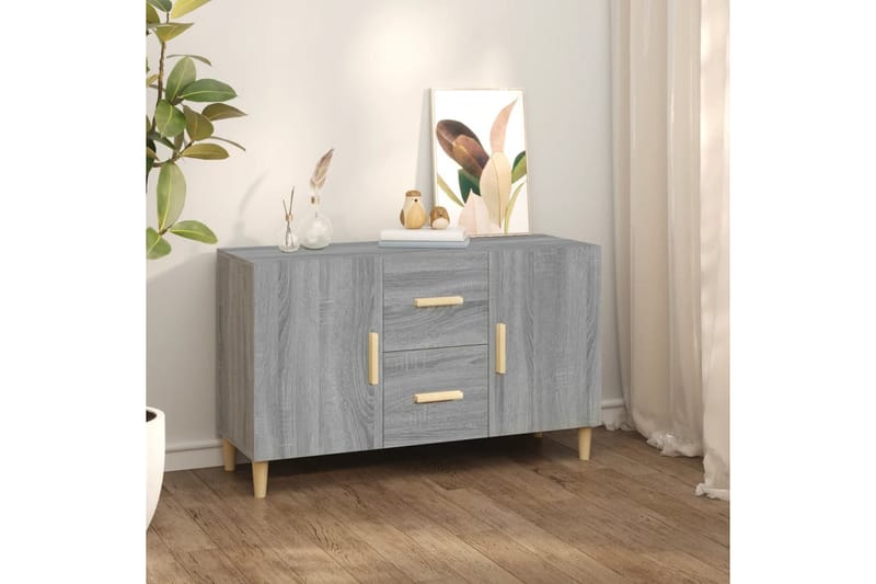 beBasic Skänk grå sonoma 100x36x60 cm konstruerat trä - Grey - Förvaring - Förvaringsmöbler - Sideboard & skänk