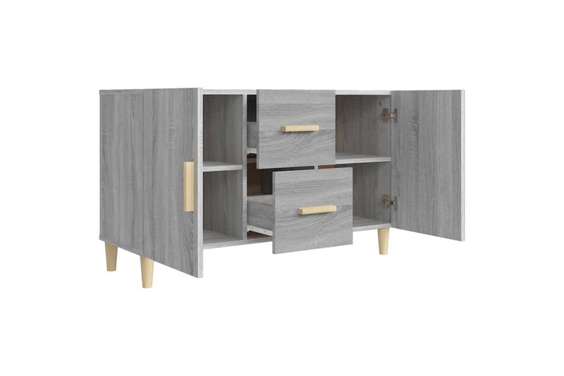 beBasic Skänk grå sonoma 100x36x60 cm konstruerat trä - Grey - Förvaring - Förvaringsmöbler - Sideboard & skänk