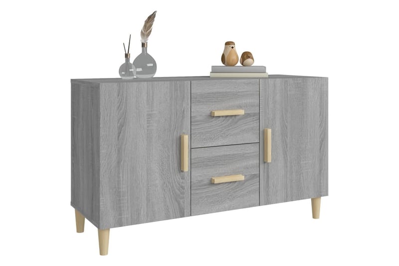 beBasic Skänk grå sonoma 100x36x60 cm konstruerat trä - Grey - Förvaring - Förvaringsmöbler - Sideboard & skänk