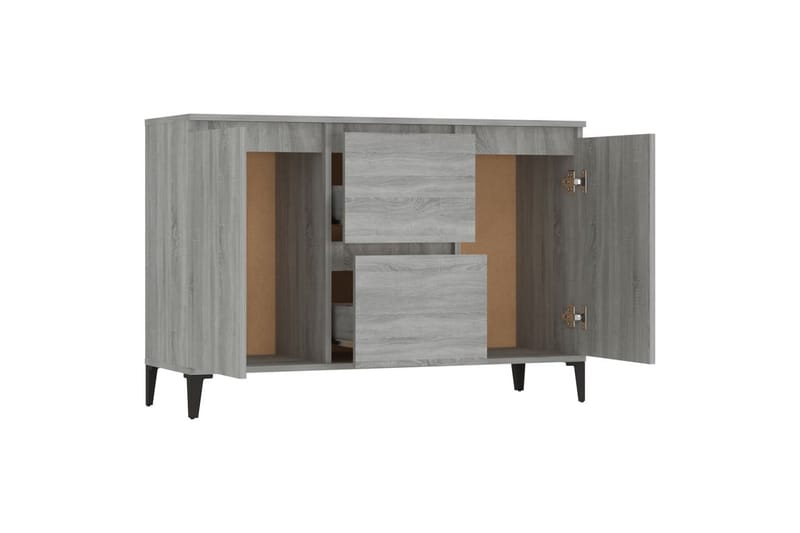 beBasic Skänk grå sonoma 104x35x70 cm konstruerat trä - Grey - Sideboard & skänk