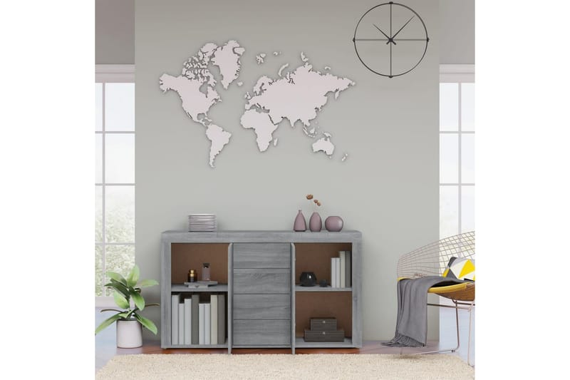 beBasic Skänk grå sonoma 120x36x69 cm konstruerat trä - Grey - Förvaring - Förvaringsmöbler - Sideboard & skänk