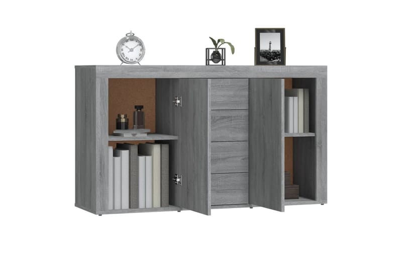 beBasic Skänk grå sonoma 120x36x69 cm konstruerat trä - Grey - Sideboard & skänk