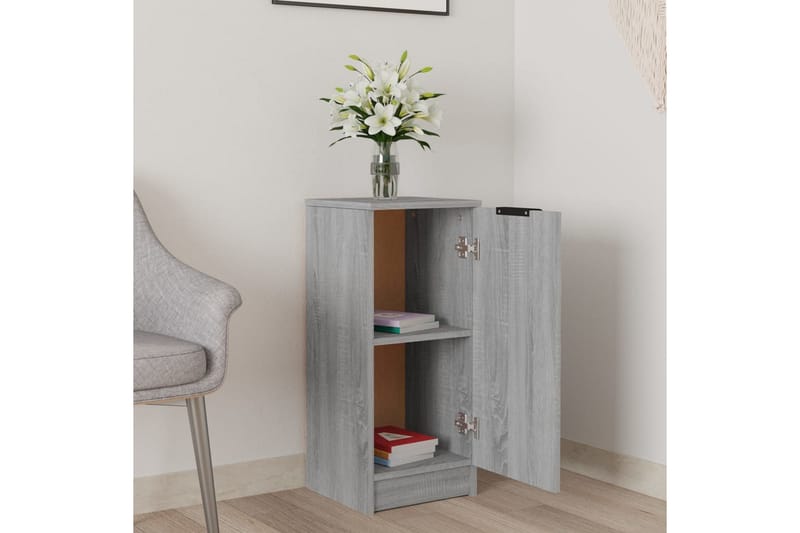 beBasic Skänk grå sonoma 30x30x70 cm konstruerat trä - Grey - Sideboard & skänk