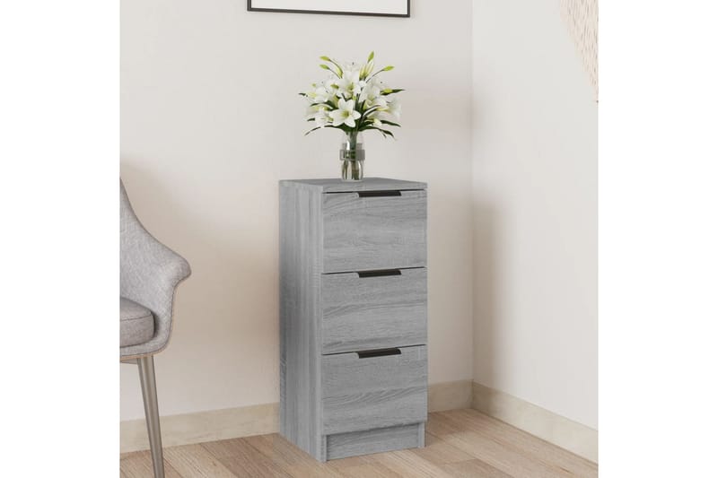 beBasic Skänk grå sonoma 30x30x70 cm konstruerat trä - Grey - Förvaring - Förvaringsmöbler - Sideboard & skänk