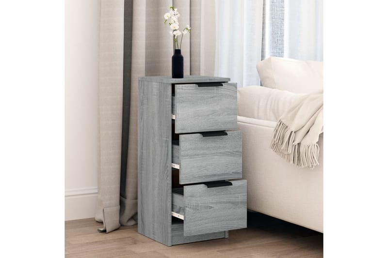 beBasic Skänk grå sonoma 30x30x70 cm konstruerat trä - Grey - Förvaring - Förvaringsmöbler - Sideboard & skänk