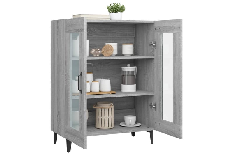 beBasic Skänk grå sonoma 69,5x34x90 cm konstruerat trä - Grey - Förvaring - Förvaringsmöbler - Sideboard & skänk