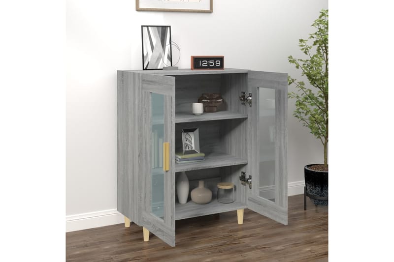 beBasic Skänk grå sonoma 69,5x34x90 cm konstruerat trä - Grey - Sideboard & skänk