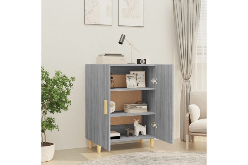 beBasic Skänk grå sonoma 70x34x90 cm konstruerat trä - Grey - Sideboard & skänk