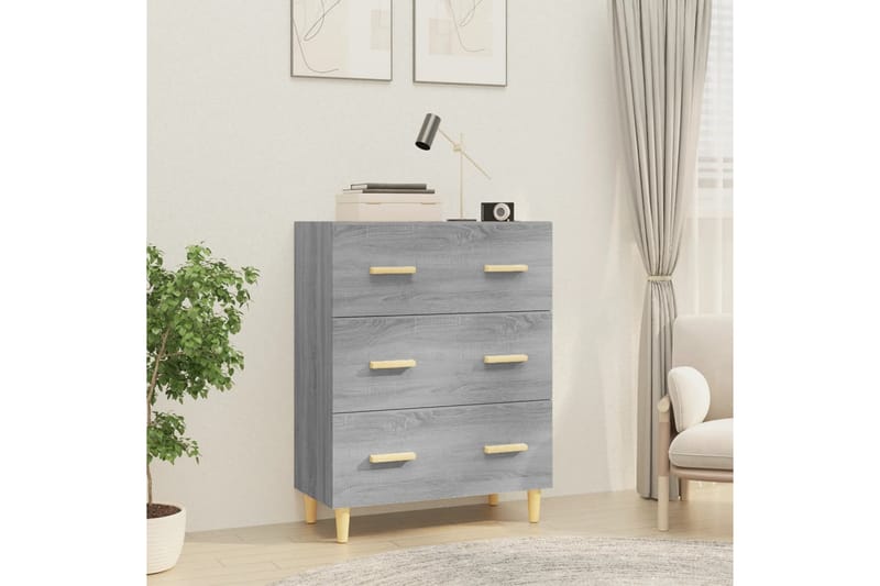 beBasic Skänk grå sonoma 70x34x90 cm konstruerat trä - Grey - Förvaring - Förvaringsmöbler - Sideboard & skänk