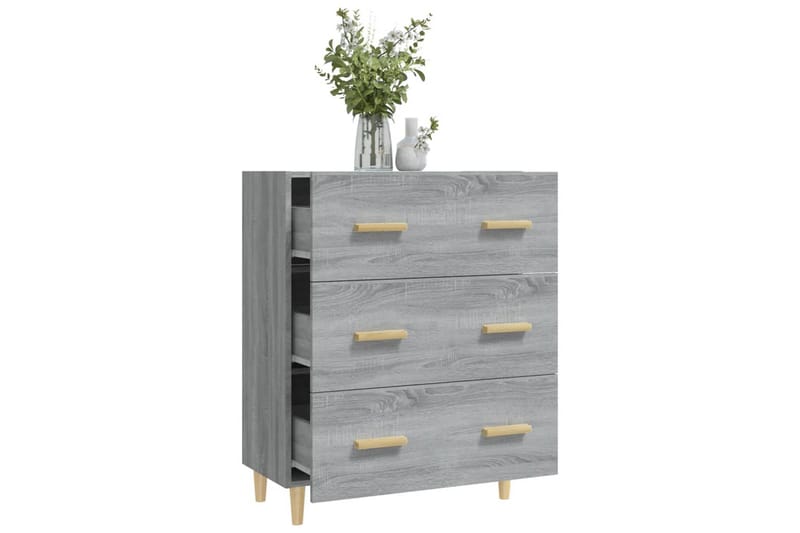 beBasic Sk�änk grå sonoma 70x34x90 cm konstruerat trä - Grey - Förvaring - Förvaringsmöbler - Sideboard & skänk